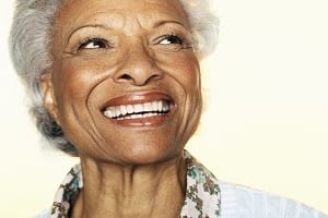 elderly  black woman's face