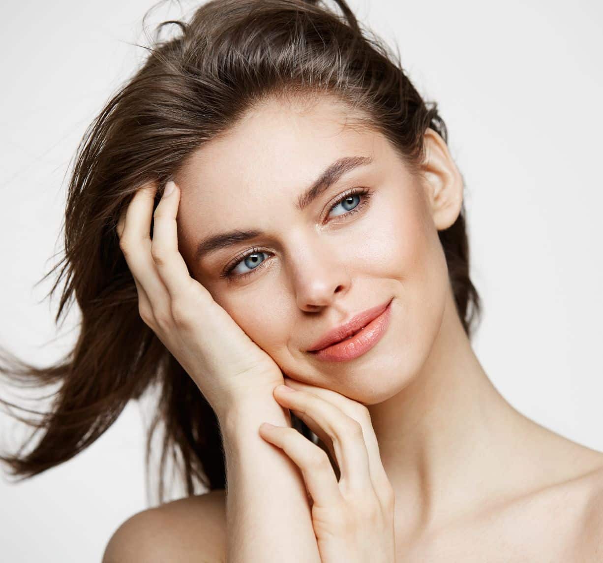 young woman with smooth skin