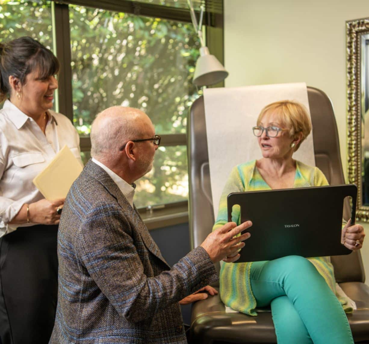 Dr. Daniel with a patient