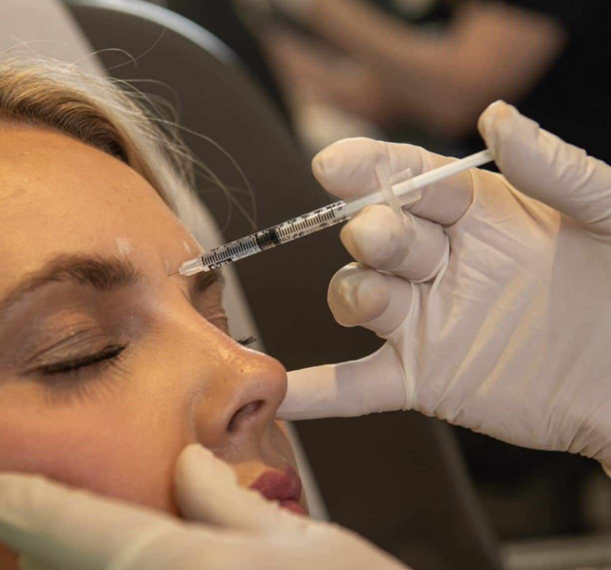 patient getting an injectable treatment