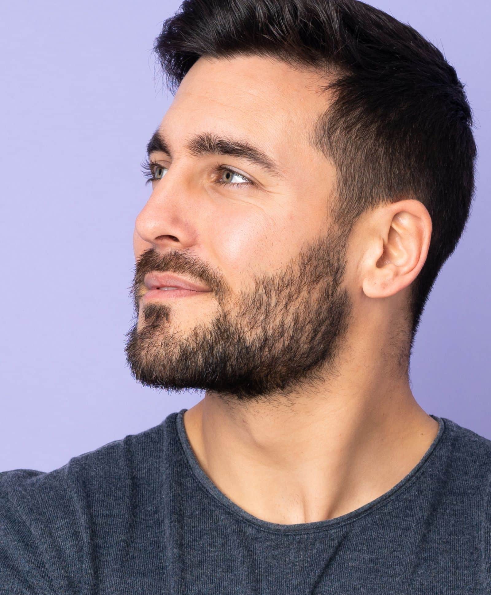 male side view close up photo